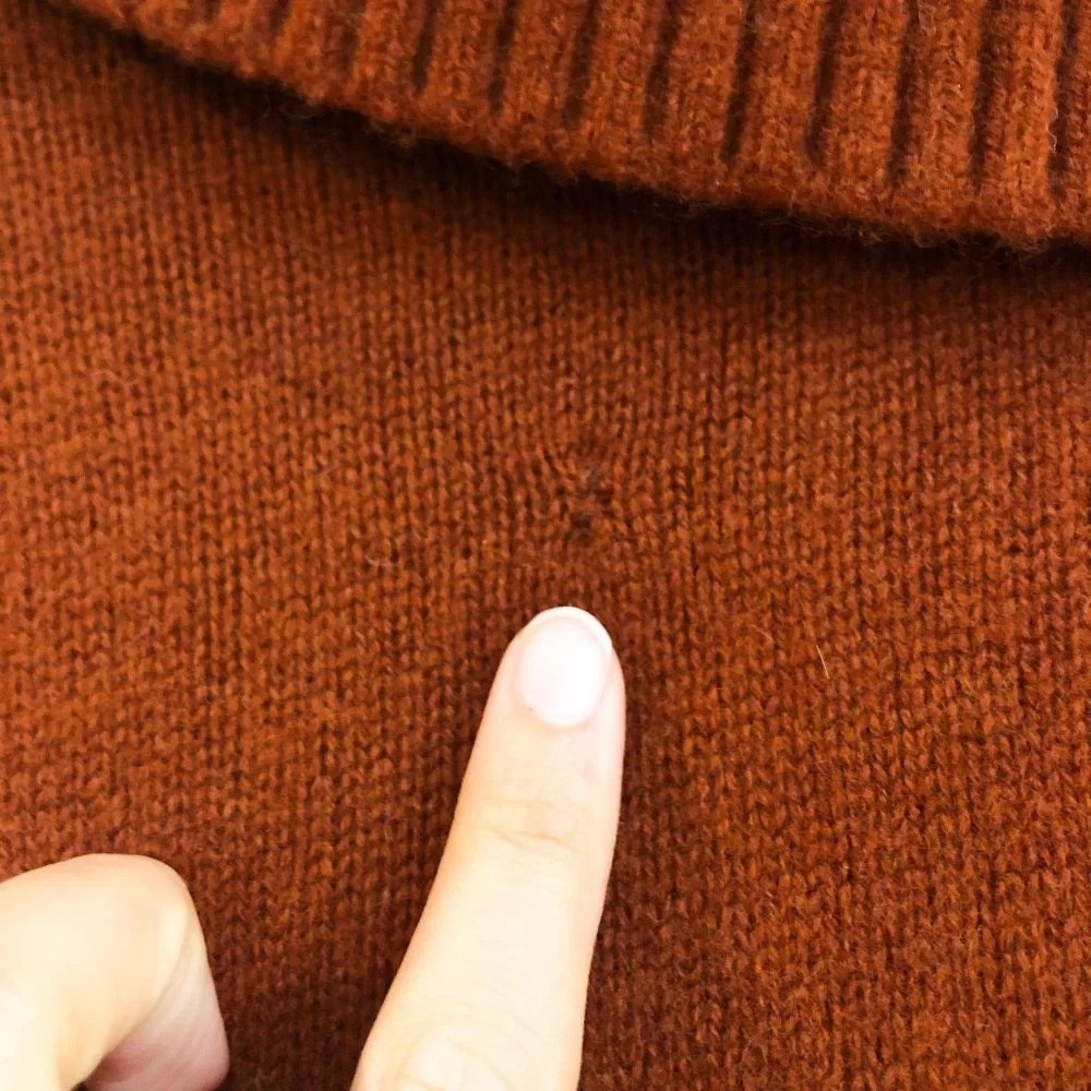 JOSEPH 100% Wool Tight Knit Turtleneck Orange Designer Pullover Sweater Medium - Picture 6 of 11